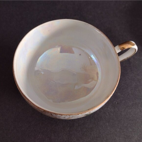 Vintage Relco Japan Porcelain Lily Of The Valley Floral Teacup & Saucer White - Picture 7 of 12